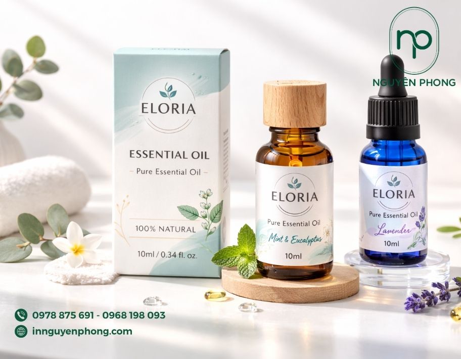 Mẫu in hộp đựng tinh dầu đẹp 